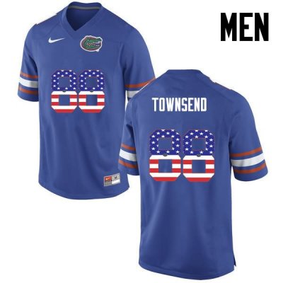 Men's Florida Gators #88 Tommy Townsend NCAA Nike Blue USA Flag Fashion Authentic Stitched College Football Jersey FDI7862TH